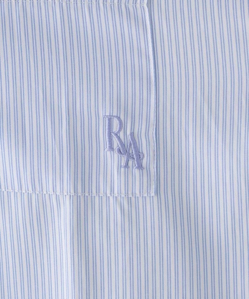 repipi armario（レピピ アルマリオ）の「ストライプカタリボンブラウス（シャツ/ブラウス・キッズ・ブラック/サックスブルー/ピンク・MEDIUM/SMALL/LARGE）」の18枚目の写真