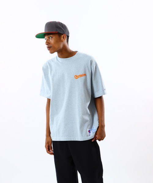 Champion(チャンピオン)の「【Champion/チャンピオン】メンズ アクションスタイル ショートスリーブTシャツ(Tシャツ/カットソー・メンズ・オレンジ/グリーン/ピンク/ブルー・SMALL/MEDIUM/LARGE/X-LARGE)」の3枚目の写真