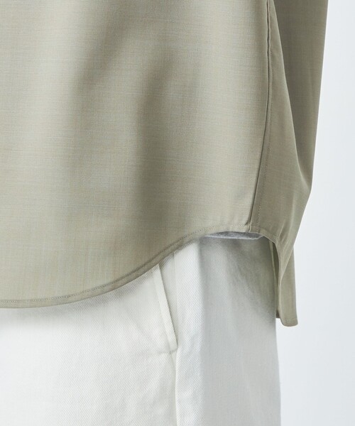 green label relaxing（グリーンレーベルリラクシング）の「TWウォッシャブルトロ ジャストルーズ シャツ -ストレッチ・防シワ-（シャツ/ブラウス・メンズ・ライトブルー/ダークグレー/ベージュ・S/M/L/XL）」の10枚目の写真