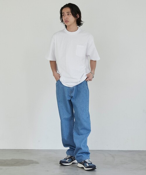 coen（コーエン）の「USAコットンスタンダードポケットTシャツ（Tシャツ/カットソー・メンズ・ブラック/ホワイト/ライトグレー/ダークグレー・S/M/L/XL）」の6枚目の写真