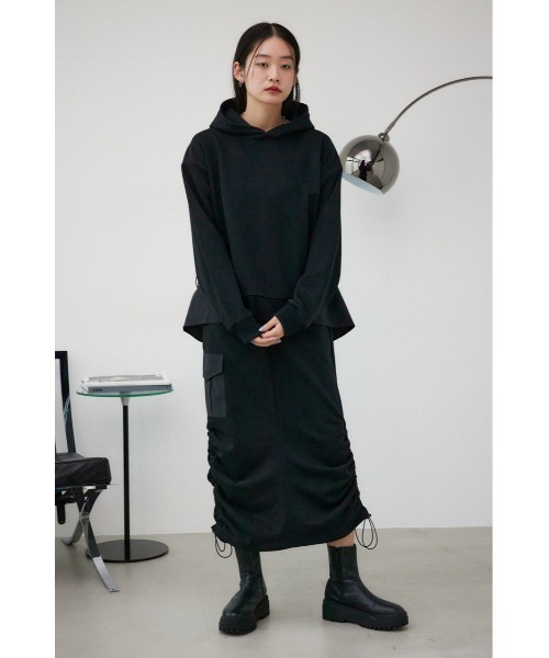 AZUL by moussy(アズールバイマウジー)の「フハクドッキングパーカー(パーカー・レディース・ブラック/アイボリー/ライトカーキ・SMALL/MEDIUM)」の17枚目の写真