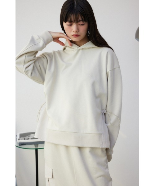 AZUL by moussy(アズールバイマウジー)の「フハクドッキングパーカー(パーカー・レディース・ブラック/アイボリー/ライトカーキ・SMALL/MEDIUM)」の5枚目の写真