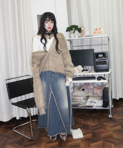 musubore（ムスボレ）の「【 select 】fringe denim flare SK / フリンジデニムスカート（デニムスカート・レディース・ブルー・FREE）」の22枚目の写真