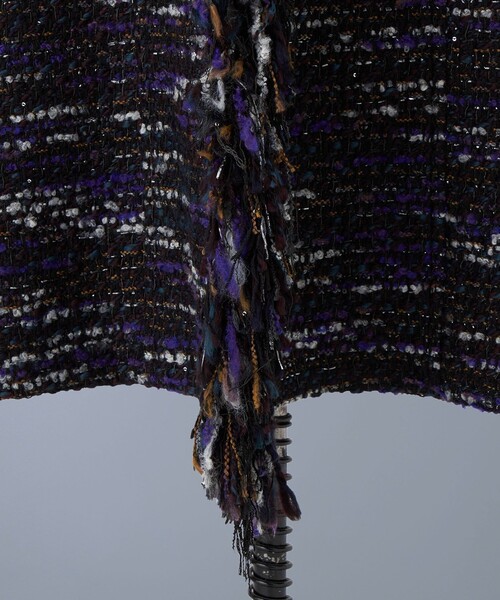 FALL ミックスツイードショートスリーブコート BLAMINK