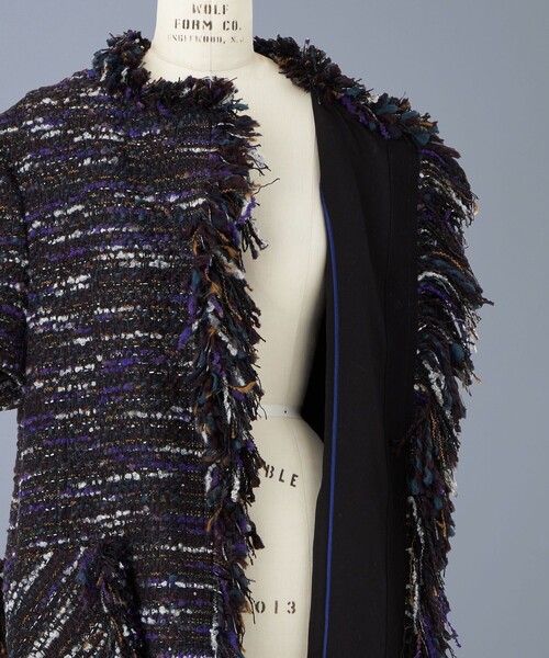 BLAMINK　FALL ミックスツイードショートスリーブコート FALL ミックスツイードショートスリーブコート BLAMINK