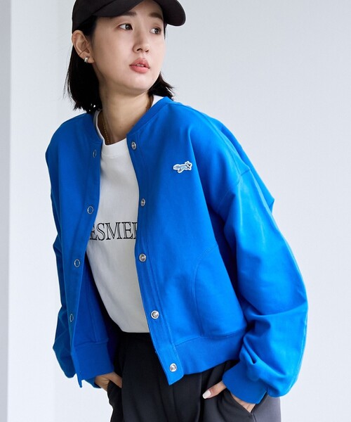 PENNEYS(ぺニーズ)の「PENNEYS(ぺニーズ)別注インレイクルーネックカーディガン(カーディガン/ボレロ・レディース・オフホワイト/ライトグレー/ネイビー/ダークグレー/ロイヤルブルー・M/L)」の1枚目の写真