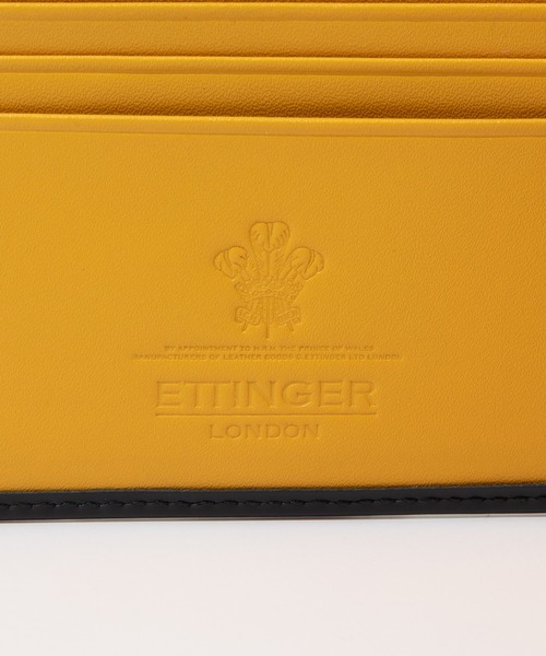 ETTINGER（エッティンガー）の「ETTINGER Tab Wallet with 10 C/C & Purse エッティンガー ブライドルレザー 2つ折りタブ財布（財布・メンズ・ブラック・FREE）」の4枚目の写真