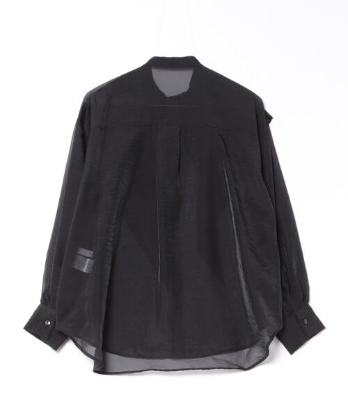 COEL（コエル）の「ビッグカラーシアーシャツ（シャツ/ブラウス・レディース・ピンク/ホワイト/ブラック・FREE）」の4枚目の写真