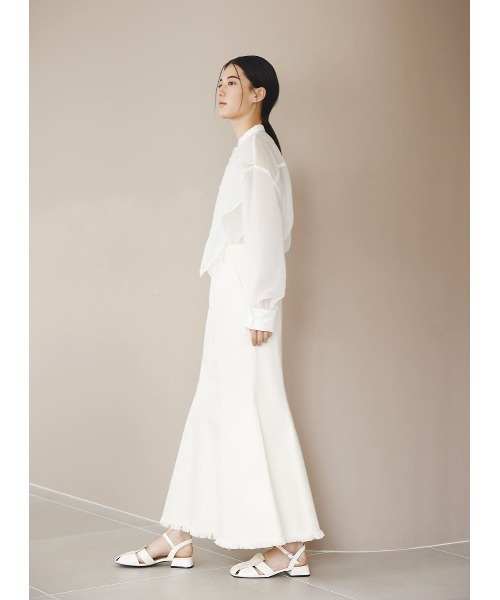 COEL（コエル）の「ビッグカラーシアーシャツ（シャツ/ブラウス・レディース・ピンク/ホワイト/ブラック・FREE）」の21枚目の写真