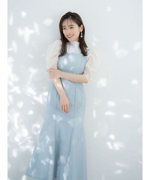 MERCURYDUO（マーキュリーデュオ）の「2WAY異素材パフスリーブカットアウトニット（ニット/セーター・レディース・オフホワイト/ブラック/ラベンダー・FREE）」の10枚目の写真