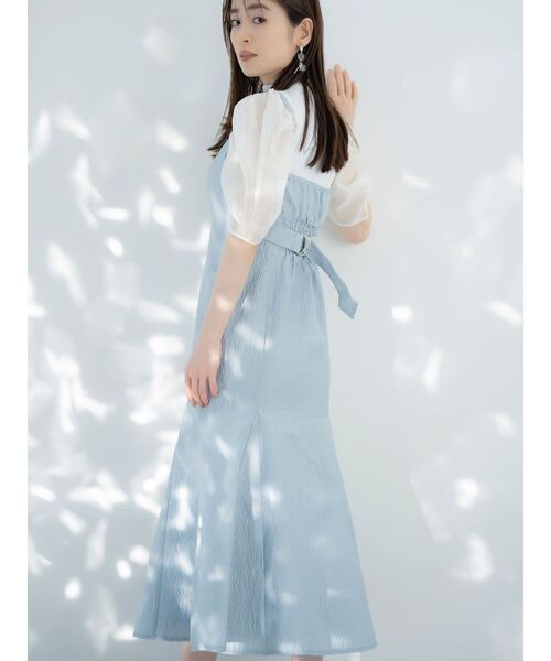 MERCURYDUO（マーキュリーデュオ）の「2WAY異素材パフスリーブカットアウトニット（ニット/セーター・レディース・オフホワイト/ブラック/ラベンダー・FREE）」の7枚目の写真