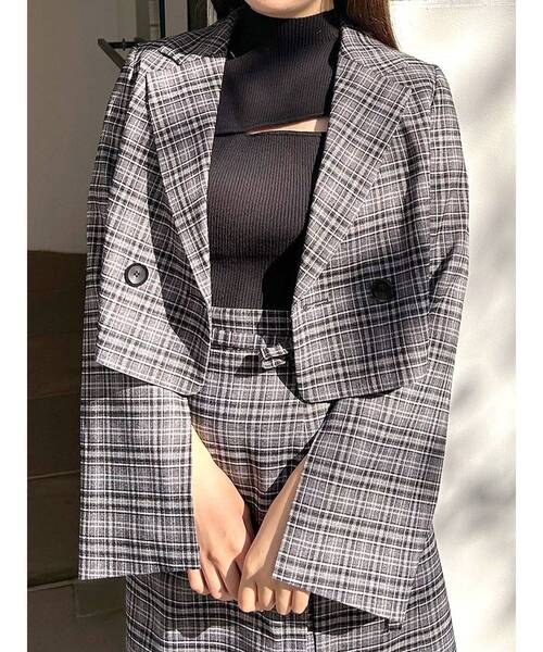 MERCURYDUO（マーキュリーデュオ）の「2WAY異素材パフスリーブカットアウトニット（ニット/セーター・レディース・オフホワイト/ブラック/ラベンダー・FREE）」の16枚目の写真