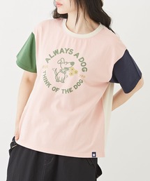 CUBE SUGAR（キューブシュガー）の「オーガニックコットンワンちゃんプリントTシャツ（Tシャツ/カットソー）」
