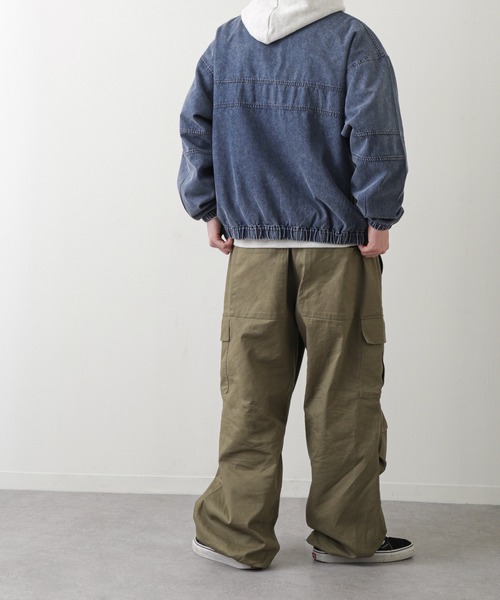 ZIP FIVE(ジップファイブ)の「【ZIP FIVE】 ケミカル ウォッシュ デニム オーバーサイズ トラックジャケット / ブルゾン 【セットアップ可】(デニムジャケット・メンズ・ブラック/ブルー・LARGE/MEDIUM)」の13枚目の写真