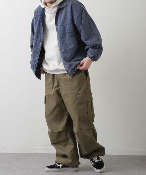 ZIP FIVE(ジップファイブ)の「【ZIP FIVE】 ケミカル ウォッシュ デニム オーバーサイズ トラックジャケット / ブルゾン 【セットアップ可】(デニムジャケット・メンズ・ブラック/ブルー・LARGE/MEDIUM)」の16枚目の写真