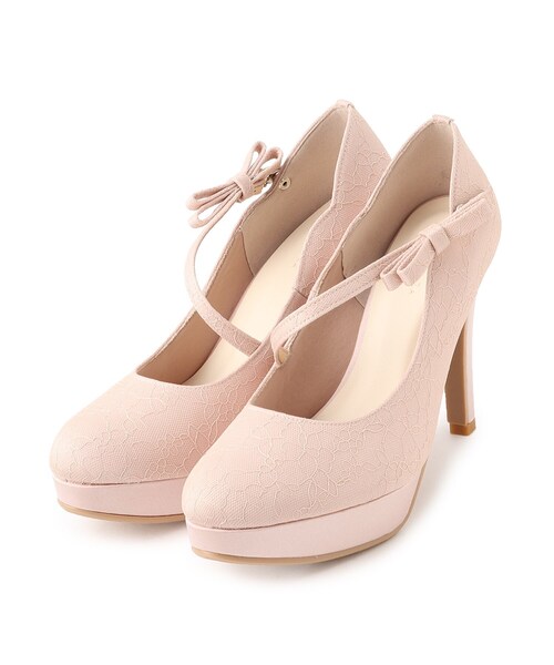 ESPERANZA(エスペランサ)の「斜めストラップ厚底リボンパンプス 結婚式二次会 パーティー 24SS(パンプス・レディース・チョコ/ブラック系8/ブルー系その他7・24.5cm/23.5cm/24.0cm/22.0cm/22.5cm/23.0cm)」の7枚目の写真