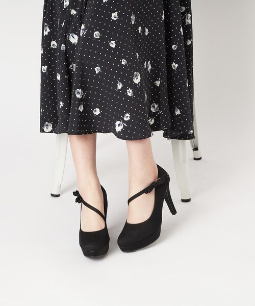ESPERANZA(エスペランサ)の「斜めストラップ厚底リボンパンプス 結婚式二次会 パーティー 24SS(パンプス・レディース・チョコ/ブラック系8/ブルー系その他7・24.5cm/23.5cm/24.0cm/22.0cm/22.5cm/23.0cm)」の21枚目の写真