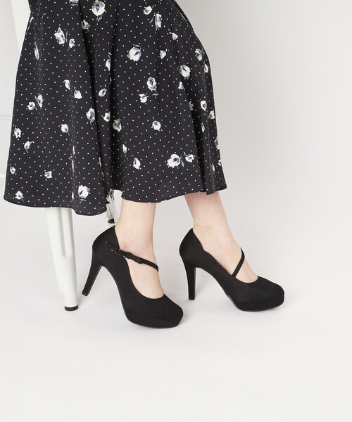 ESPERANZA(エスペランサ)の「斜めストラップ厚底リボンパンプス 結婚式二次会 パーティー 24SS(パンプス・レディース・チョコ/ブラック系8/ブルー系その他7・24.5cm/23.5cm/24.0cm/22.0cm/22.5cm/23.0cm)」の22枚目の写真