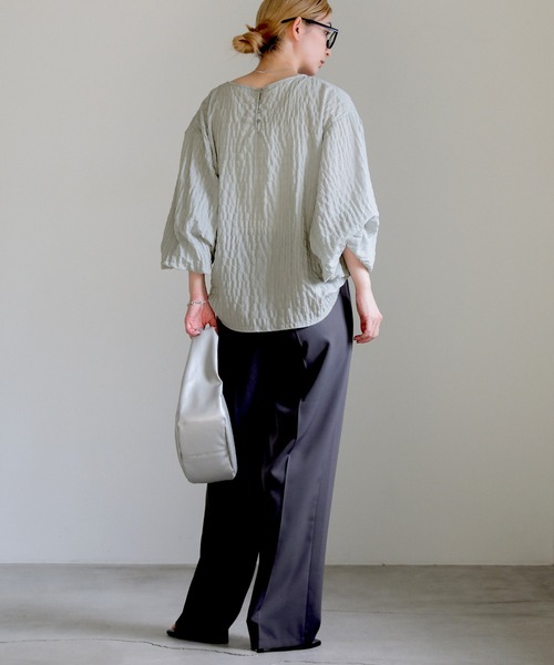 select MOCA(セレクトモカ)の「【ZOZO限定】ワッシャーボリュームスリーブブラウス(シャツ/ブラウス・レディース・ライトベージュ/ブルーグレー/ブラック・FREE)」の8枚目の写真