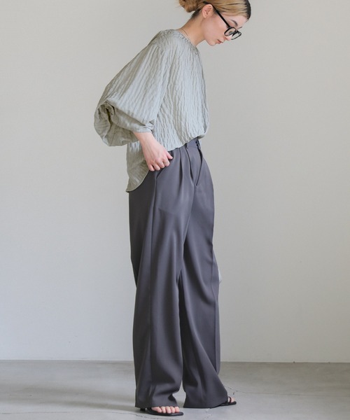 select MOCA(セレクトモカ)の「【ZOZO限定】ワッシャーボリュームスリーブブラウス(シャツ/ブラウス・レディース・ライトベージュ/ブルーグレー/ブラック・FREE)」の12枚目の写真
