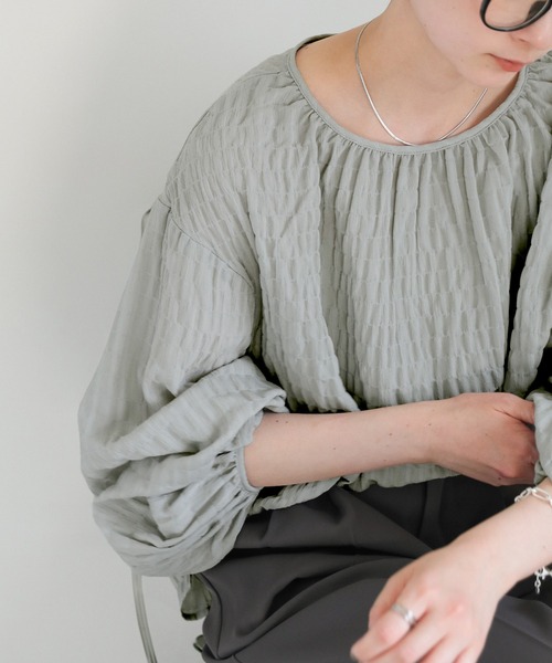 select MOCA(セレクトモカ)の「【ZOZO限定】ワッシャーボリュームスリーブブラウス(シャツ/ブラウス・レディース・ライトベージュ/ブルーグレー/ブラック・FREE)」の15枚目の写真