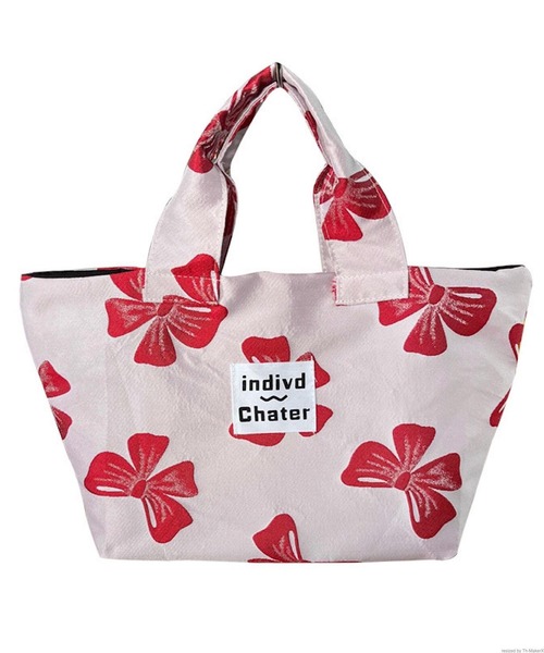 TONE SELECT GOODS（トーンセレクトグッズ）の「Liaa/花柄 リボン柄 ミニトートバッグ（トートバッグ・レディース・ピンク系2/ピンク系1/グリーン系1/ブラック/レッド/グリーン系2・FREE）」の6枚目の写真