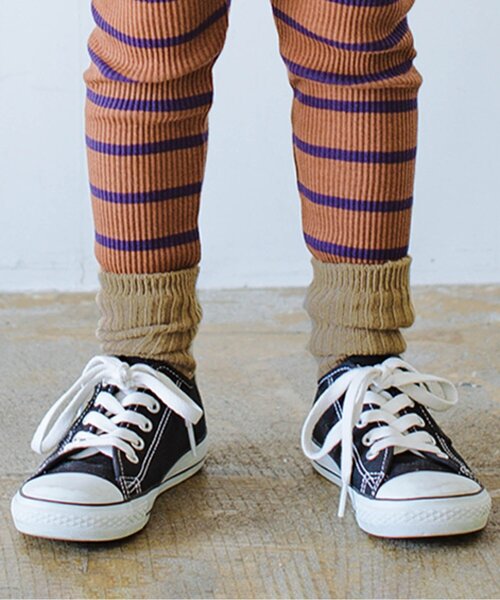 p.premier（ピードットプルミエ）の「ナチュラルカラーリブソックス（ソックス/靴下・キッズ・グレー/アイボリー/ブラウン・15 /18/21）」の3枚目の写真