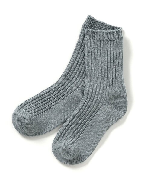 p.premier（ピードットプルミエ）の「ナチュラルカラーリブソックス（ソックス/靴下・キッズ・グレー/アイボリー/ブラウン・15 /18/21）」の7枚目の写真