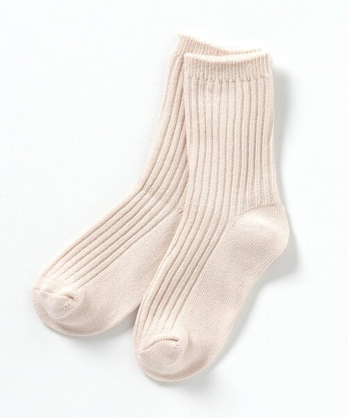 p.premier（ピードットプルミエ）の「ナチュラルカラーリブソックス（ソックス/靴下・キッズ・グレー/アイボリー/ブラウン・15 /18/21）」の6枚目の写真