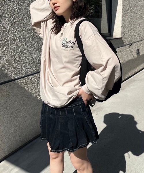 nemne store(ネンネストア)の「【低身長サイズあり】バッグロゴナイロンドロストプルオーバー(その他トップス・レディース・ネイビー/グレー・SMALL/MEDIUM)」の11枚目の写真