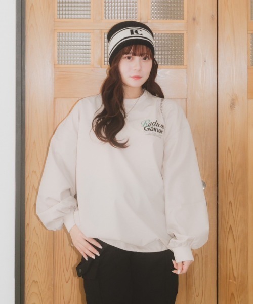 nemne store(ネンネストア)の「【低身長サイズあり】バッグロゴナイロンドロストプルオーバー(その他トップス・レディース・ネイビー/グレー・SMALL/MEDIUM)」の16枚目の写真