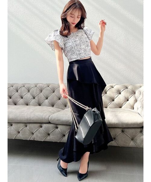 RESEXXY（リゼクシー）の「カスケードマーメイドスカート（スカート・レディース・ピンク/その他1/ブラック/アイボリー・FREE）」の13枚目の写真