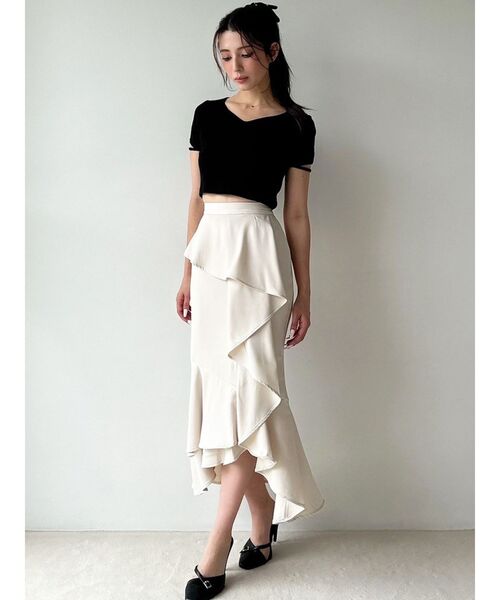 RESEXXY（リゼクシー）の「カスケードマーメイドスカート（スカート・レディース・ピンク/その他1/ブラック/アイボリー・FREE）」の15枚目の写真