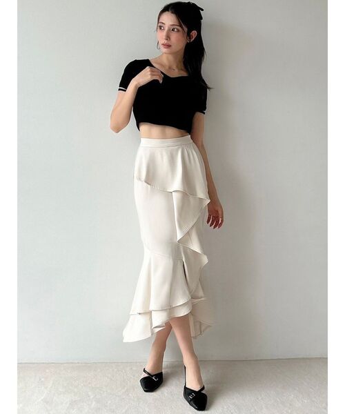 RESEXXY（リゼクシー）の「カスケードマーメイドスカート（スカート・レディース・ピンク/その他1/ブラック/アイボリー・FREE）」の16枚目の写真