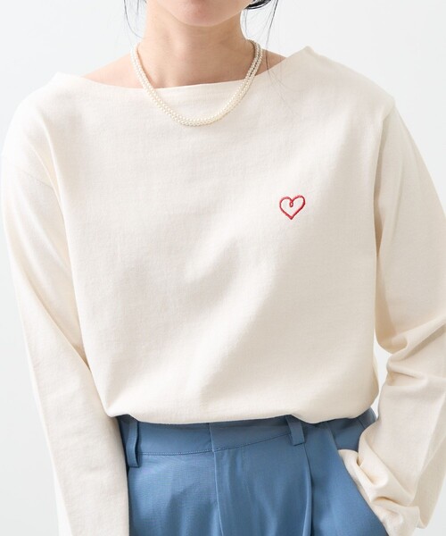 FREAK'S STORE（フリークスストア）の「ワンポイントハート刺繍 ボート
