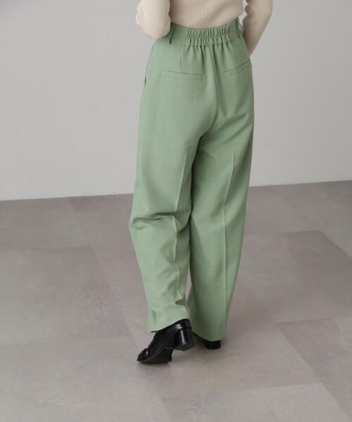 FREE'S MART（フリーズマート）の「[低身長サイズ/Sシリーズ]気流染めサイドボタンワイドパンツ（スラックス・レディース・ホワイト/グレー/ライトグリーン/ベージュ・SMALL/X-SMALL/MEDIUM）」の9枚目の写真