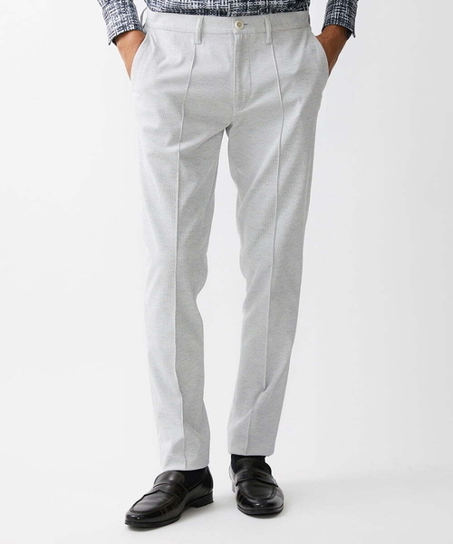 MICHEL KLEIN HOMME (ミッシェルクランオム)の「テーパードスラックスパンツ(スラックス・メンズ・ライトグレー/ダークグレー・MEDIUM/LARGE/X-LARGE)」の1枚目の写真