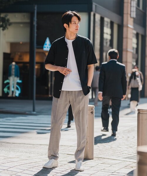 LACOSTE（ラコステ）の「LACOSTE (ラコステ) 別注 バンドカラー フルオープン ポロシャツ（ポロシャツ・メンズ・ホワイト/グリーン/ブラック/ネイビー・4/3/2/5）」の10枚目の写真