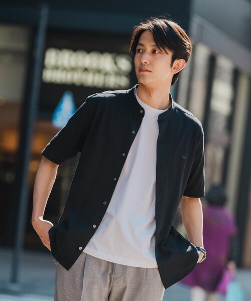セール】LACOSTE (ラコステ) 別注 バンドカラー フルオープン