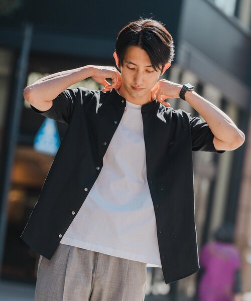 セール】LACOSTE (ラコステ) 別注 バンドカラー フルオープン
