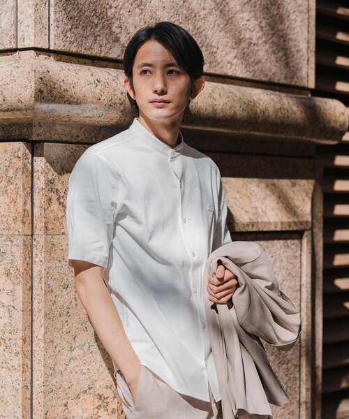セール】LACOSTE (ラコステ) 別注 バンドカラー フルオープン