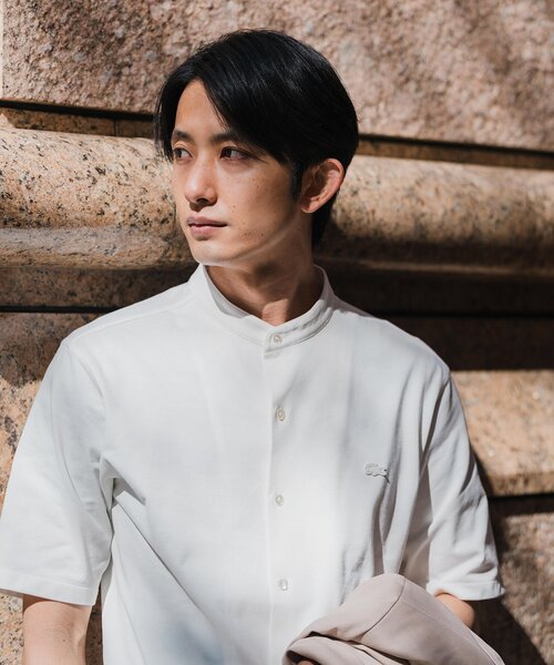 セール】LACOSTE (ラコステ) 別注 バンドカラー フルオープン