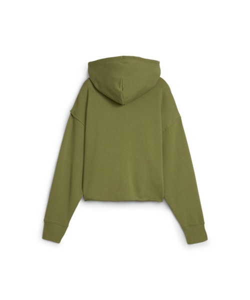 PUMA（プーマ）の「PUMA プーマ ウィメンズ PUMA x X-girl グラフィック フーディ（パーカー・レディース・オリーブ/ライトグレー/ブラック・MEDIUM/SMALL/X-SMALL/LARGE）」の5枚目の写真