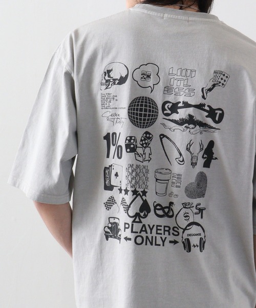 RE730(アールイーセブンサーティー)の「Vintage logo print short sleeve T-shirt / 古着風ロゴプリント半袖Tシャツ unisex(Tシャツ/カットソー・メンズ・ピンク系その他/グレー系その他/ブルー系その他2/ブラック系その他2/グレー系その他2/ブラック/ブルー系その他3/グレー/ピンク/ブルー系その他/ブラック系その他/ブラック系その他3/グレー系その他3・M/L)」の6枚目の写真