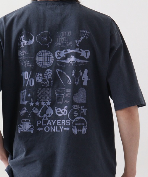 RE730(アールイーセブンサーティー)の「Vintage logo print short sleeve T-shirt / 古着風ロゴプリント半袖Tシャツ unisex(Tシャツ/カットソー・メンズ・ピンク系その他/グレー系その他/ブルー系その他2/ブラック系その他2/グレー系その他2/ブラック/ブルー系その他3/グレー/ピンク/ブルー系その他/ブラック系その他/ブラック系その他3/グレー系その他3・M/L)」の9枚目の写真