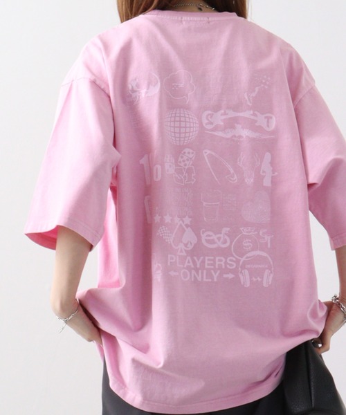 RE730(アールイーセブンサーティー)の「Vintage logo print short sleeve T-shirt / 古着風ロゴプリント半袖Tシャツ unisex(Tシャツ/カットソー・メンズ・ピンク系その他/グレー系その他/ブルー系その他2/ブラック系その他2/グレー系その他2/ブラック/ブルー系その他3/グレー/ピンク/ブルー系その他/ブラック系その他/ブラック系その他3/グレー系その他3・M/L)」の13枚目の写真