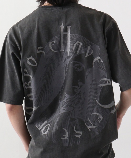 RE730(アールイーセブンサーティー)の「Vintage logo print short sleeve T-shirt / 古着風ロゴプリント半袖Tシャツ unisex(Tシャツ/カットソー・メンズ・ピンク系その他/グレー系その他/ブルー系その他2/ブラック系その他2/グレー系その他2/ブラック/ブルー系その他3/グレー/ピンク/ブルー系その他/ブラック系その他/ブラック系その他3/グレー系その他3・M/L)」の4枚目の写真