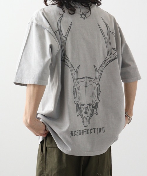 RE730(アールイーセブンサーティー)の「Vintage logo print short sleeve T-shirt / 古着風ロゴプリント半袖Tシャツ unisex(Tシャツ/カットソー・メンズ・ピンク系その他/グレー系その他/ブルー系その他2/ブラック系その他2/グレー系その他2/ブラック/ブルー系その他3/グレー/ピンク/ブルー系その他/ブラック系その他/ブラック系その他3/グレー系その他3・M/L)」の7枚目の写真