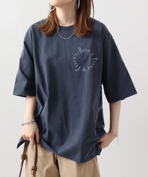 RE730(アールイーセブンサーティー)の「Vintage logo print short sleeve T-shirt / 古着風ロゴプリント半袖Tシャツ unisex(Tシャツ/カットソー・メンズ・ピンク系その他/グレー系その他/ブルー系その他2/ブラック系その他2/グレー系その他2/ブラック/ブルー系その他3/グレー/ピンク/ブルー系その他/ブラック系その他/ブラック系その他3/グレー系その他3・M/L)」の11枚目の写真
