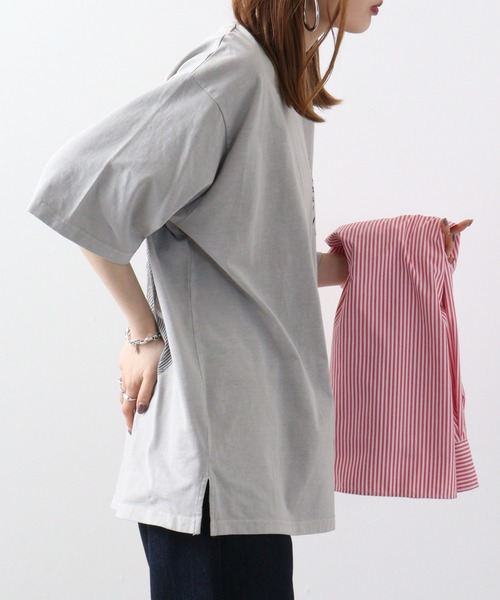 RE730 古着風ロゴプリント半袖Tシャツ（Tシャツ/カットソー）｜RE730（アールイーセブンサーティー）